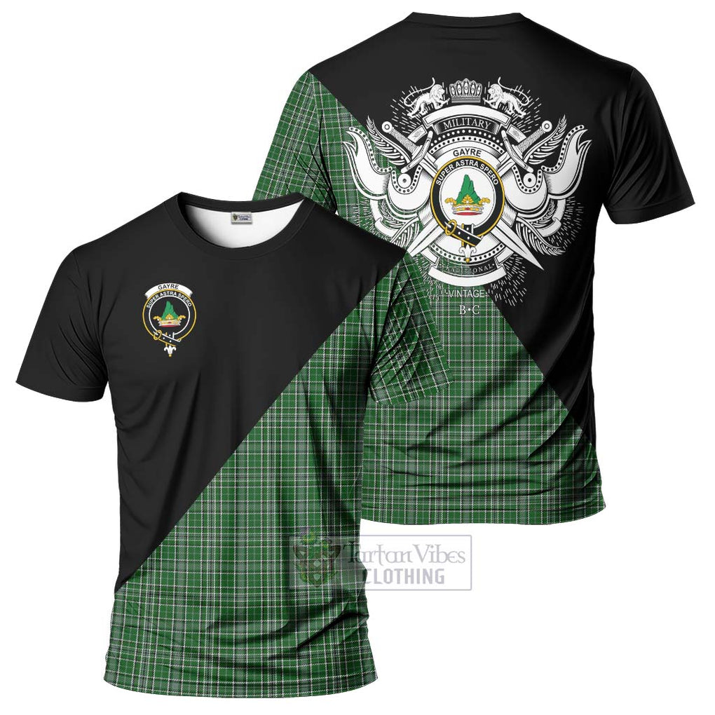 Gayre Dress Tartan T-Shirt with Family Crest and Military Logo Style Kid's Shirt - Tartanvibesclothing Shop