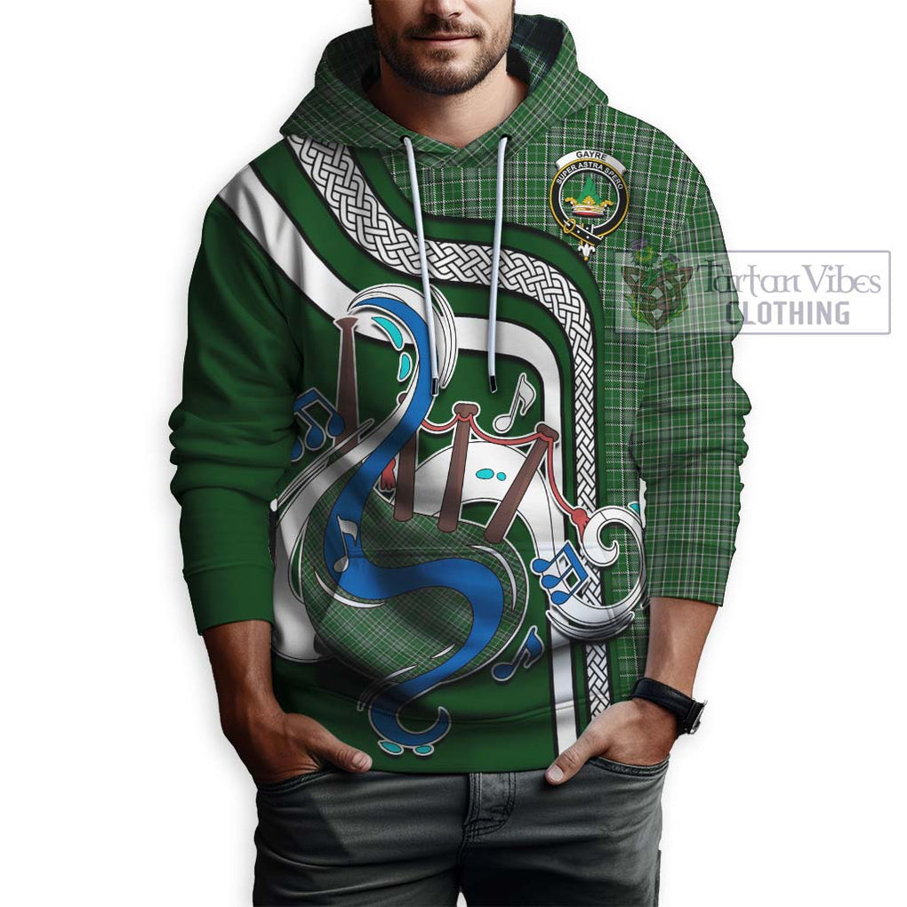 Gayre Dress Tartan Hoodie with Epic Bagpipe Style Zip Hoodie - Tartanvibesclothing Shop