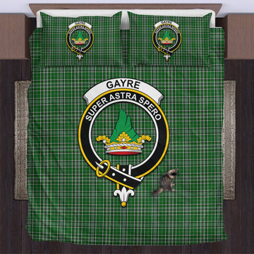 Gayre Dress Tartan Bedding Set with Family Crest