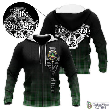 Gayre Dress Tartan Knitted Hoodie Featuring Alba Gu Brath Family Crest Celtic Inspired
