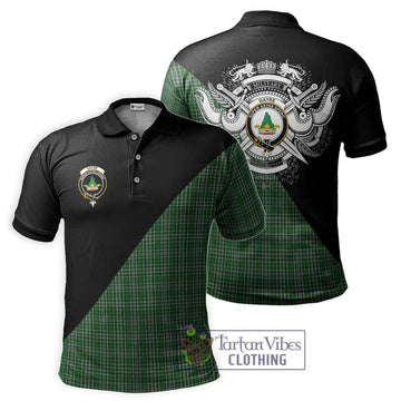 Gayre Dress Tartan Polo Shirt with Family Crest and Military Logo Style