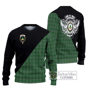 Gayre Dress Tartan Ugly Sweater with Family Crest and Military Logo Style