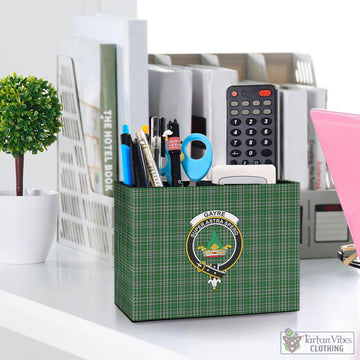 Gayre Dress Tartan Pen Holder with Family Crest