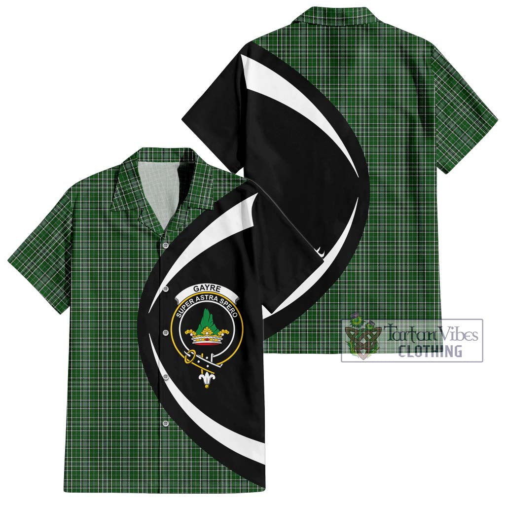 Gayre Dress Tartan Short Sleeve Button Up with Family Crest Circle Style Kid - Tartan Vibes Clothing