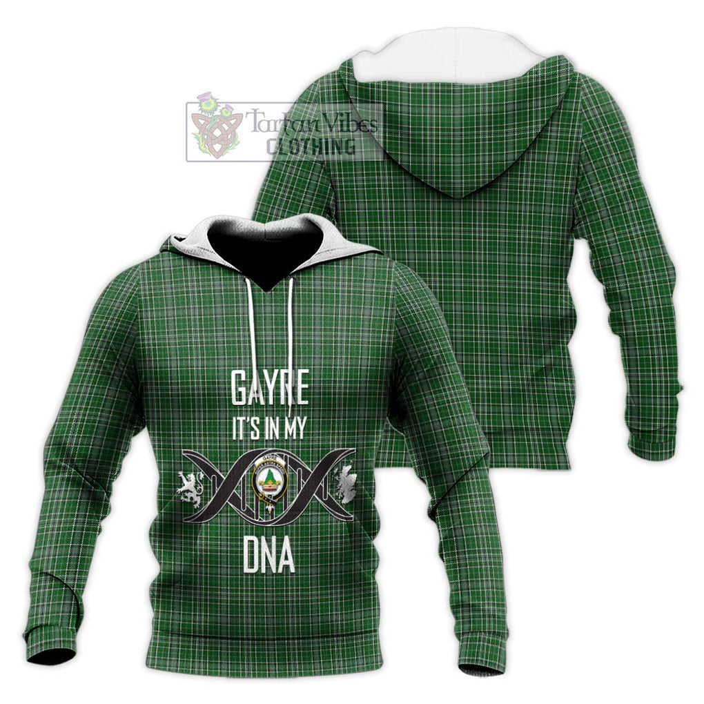 Gayre Dress Tartan Knitted Hoodie with Family Crest DNA In Me Style Unisex Knitted Pullover Hoodie - Tartanvibesclothing Shop