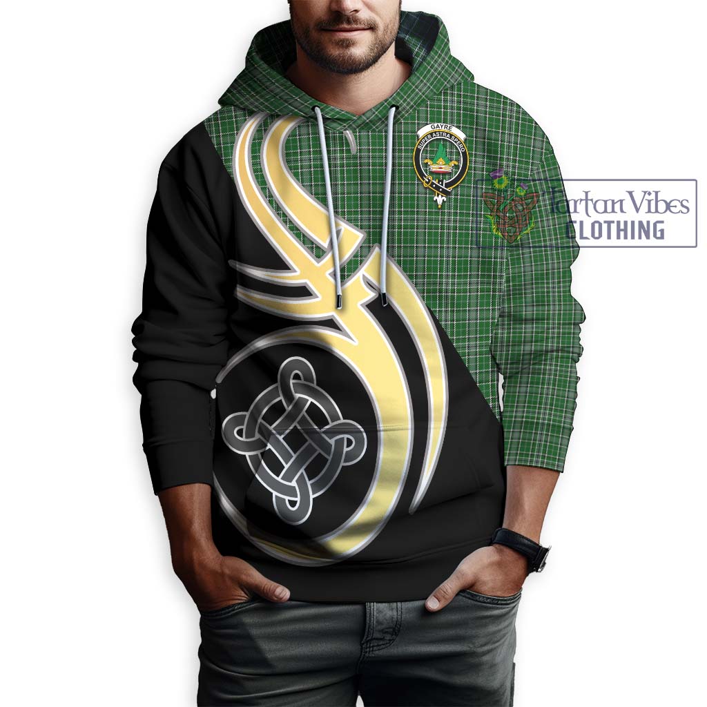 Gayre Dress Tartan Hoodie with Family Crest and Celtic Symbol Style Zip Hoodie - Tartan Vibes Clothing