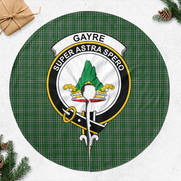 Gayre Dress Tartan Christmas Tree Skirt with Family Crest