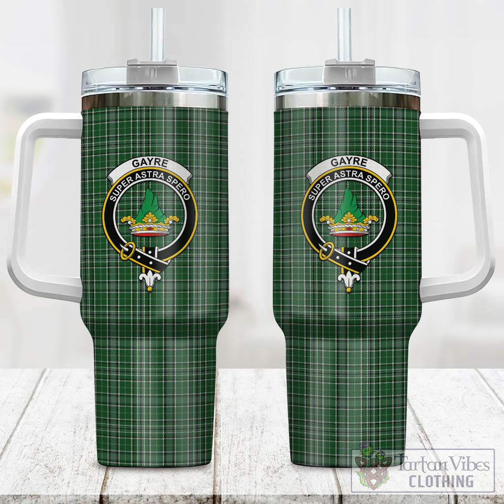 Tartan Vibes Clothing Gayre Dress Tartan and Family Crest Tumbler with Handle