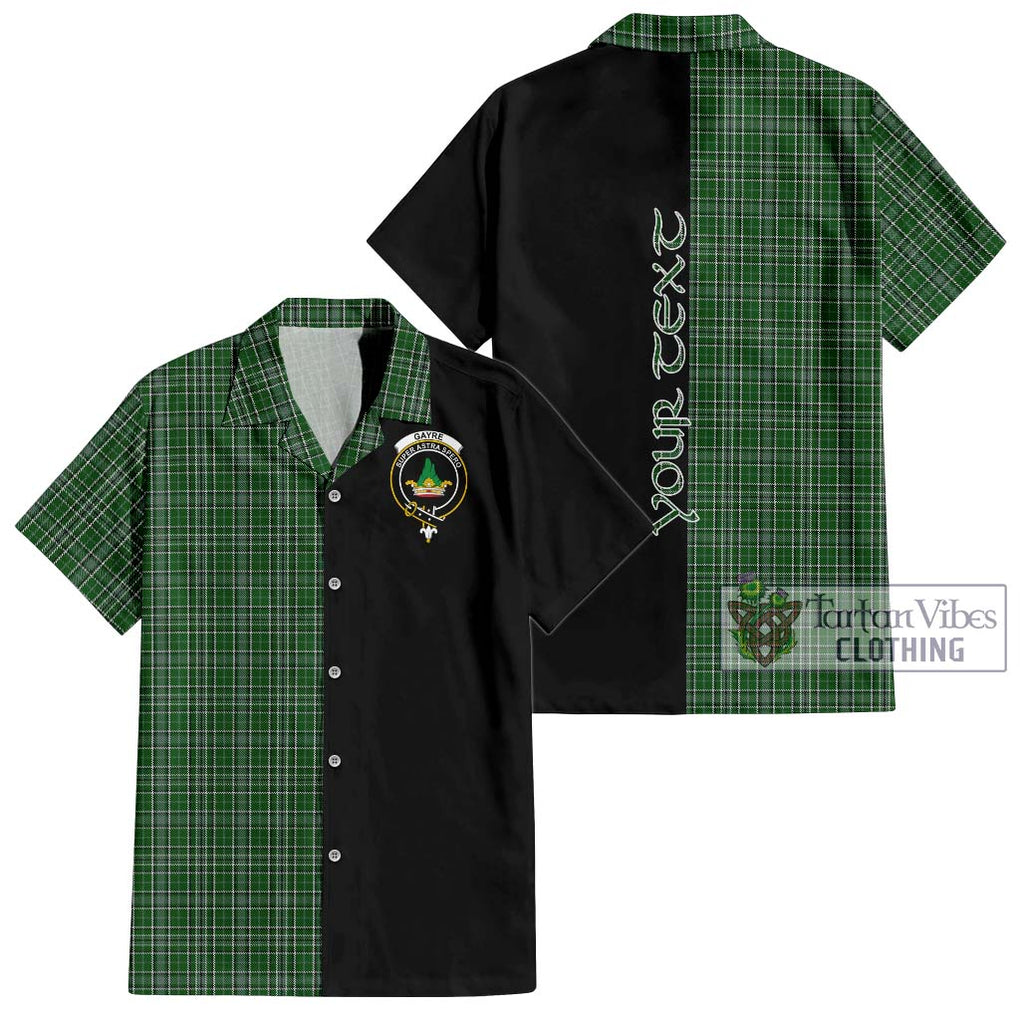 Gayre Dress Tartan Short Sleeve Button Shirt with Family Crest and Half Of Me Style Kid - Tartanvibesclothing Shop