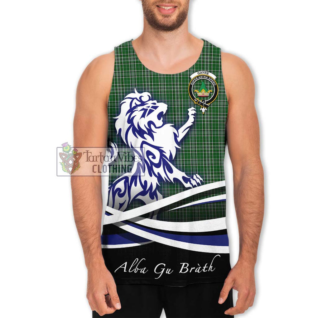 Gayre Dress Tartan Men's Tank Top with Alba Gu Brath Regal Lion Emblem Men - Tartanvibesclothing Shop