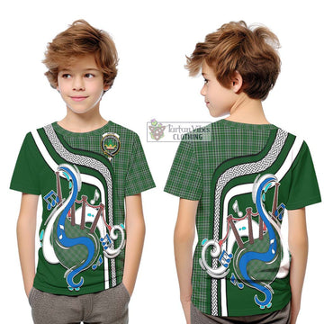 Gayre Dress Tartan Kid T-Shirt with Epic Bagpipe Style