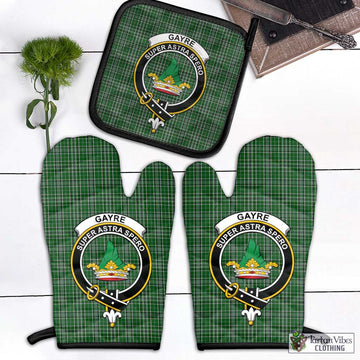 Gayre Dress Tartan Combo Oven Mitt & Pot-Holder with Family Crest