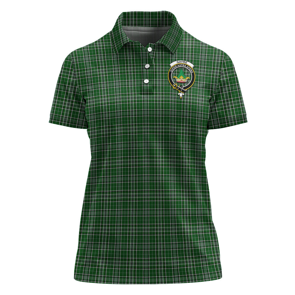 Gayre Dress Tartan Polo Shirt with Family Crest For Women - Tartan Vibes Clothing