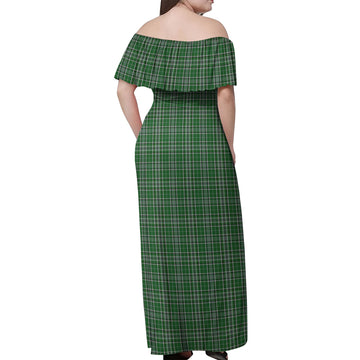 Gayre Dress Tartan Off Shoulder Long Dress