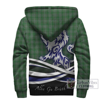 Gayre Dress Tartan Sherpa Hoodie with Alba Gu Brath Regal Lion Emblem