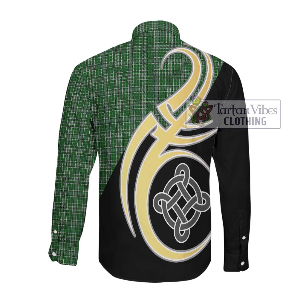 Gayre Dress Tartan Long Sleeve Button Shirt with Family Crest and Celtic Symbol Style Men's Shirt - Tartan Vibes Clothing