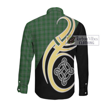 Gayre Dress Tartan Long Sleeve Button Shirt with Family Crest and Celtic Symbol Style