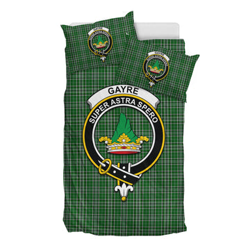 Gayre Dress Tartan Bedding Set with Family Crest