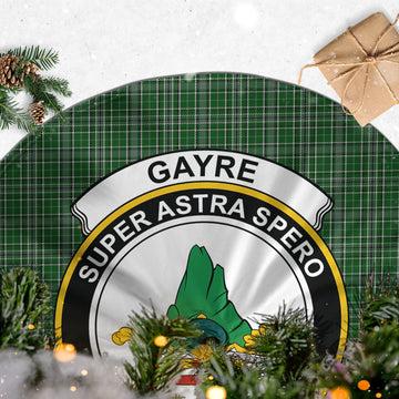 Gayre Dress Tartan Christmas Tree Skirt with Family Crest