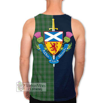 Gayre Dress Tartan Men's Tank Top Alba with Scottish Lion Royal Arm Half Style