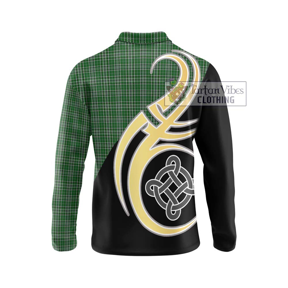 Gayre Dress Tartan Long Sleeve Polo Shirt with Family Crest and Celtic Symbol Style - Tartan Vibes Clothing