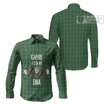 Gayre Dress Tartan Long Sleeve Button Shirt with Family Crest DNA In Me Style