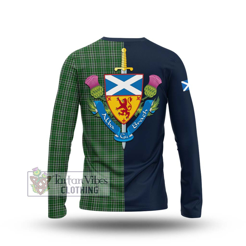 Tartan Vibes Clothing Gayre Dress Tartan Long Sleeve T-Shirt with Scottish Lion Royal Arm Half Style