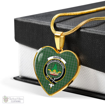 Gayre Dress Tartan Heart Necklace with Family Crest