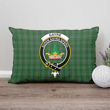 Gayre Dress Tartan Pillow Cover with Family Crest