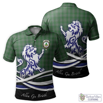 Gayre Dress Tartan Polo Shirt with Alba Gu Brath Regal Lion Emblem