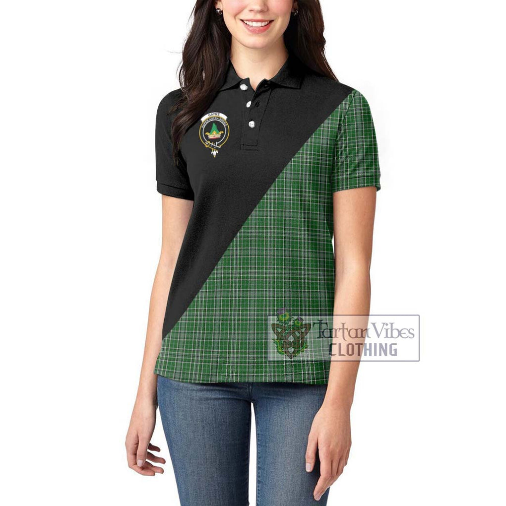 Gayre Dress Tartan Women's Polo Shirt with Family Crest and Military Logo Style - Tartanvibesclothing Shop