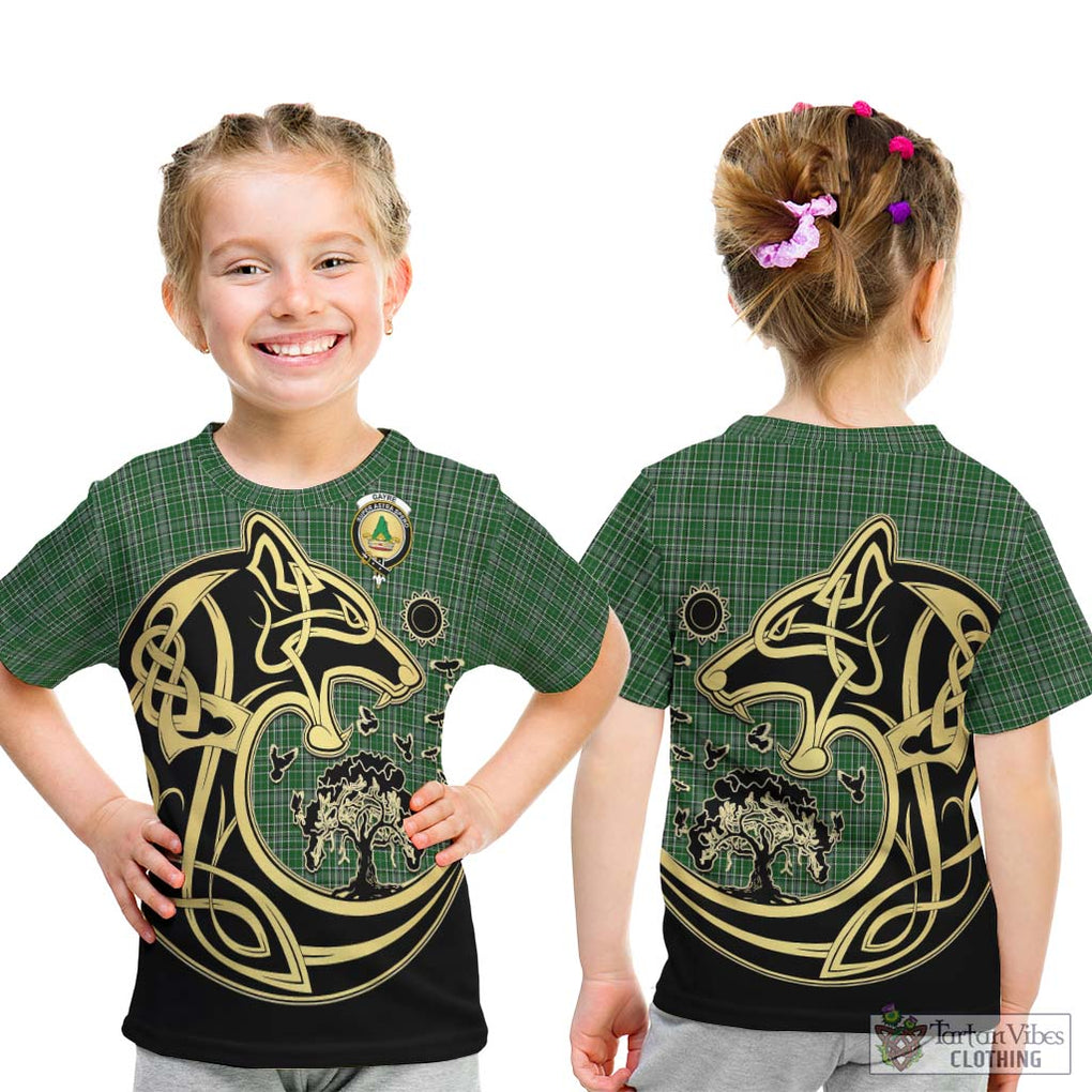 Gayre Dress Tartan Kid T-Shirt with Family Crest Celtic Wolf Style - Tartan Vibes Clothing