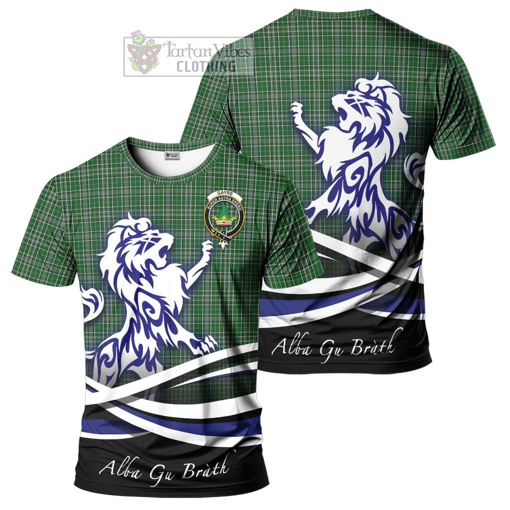 Tartan Vibes Clothing Gayre Dress Tartan Cotton T-shirt with Alba Gu Brath Regal Lion Emblem