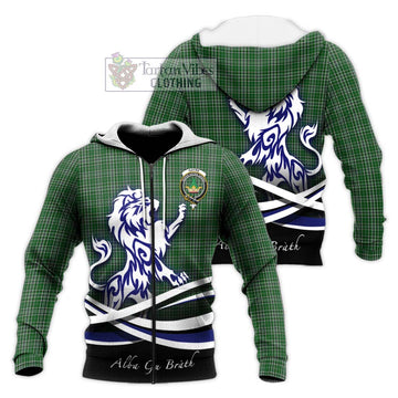 Gayre Dress Tartan Knitted Hoodie with Alba Gu Brath Regal Lion Emblem