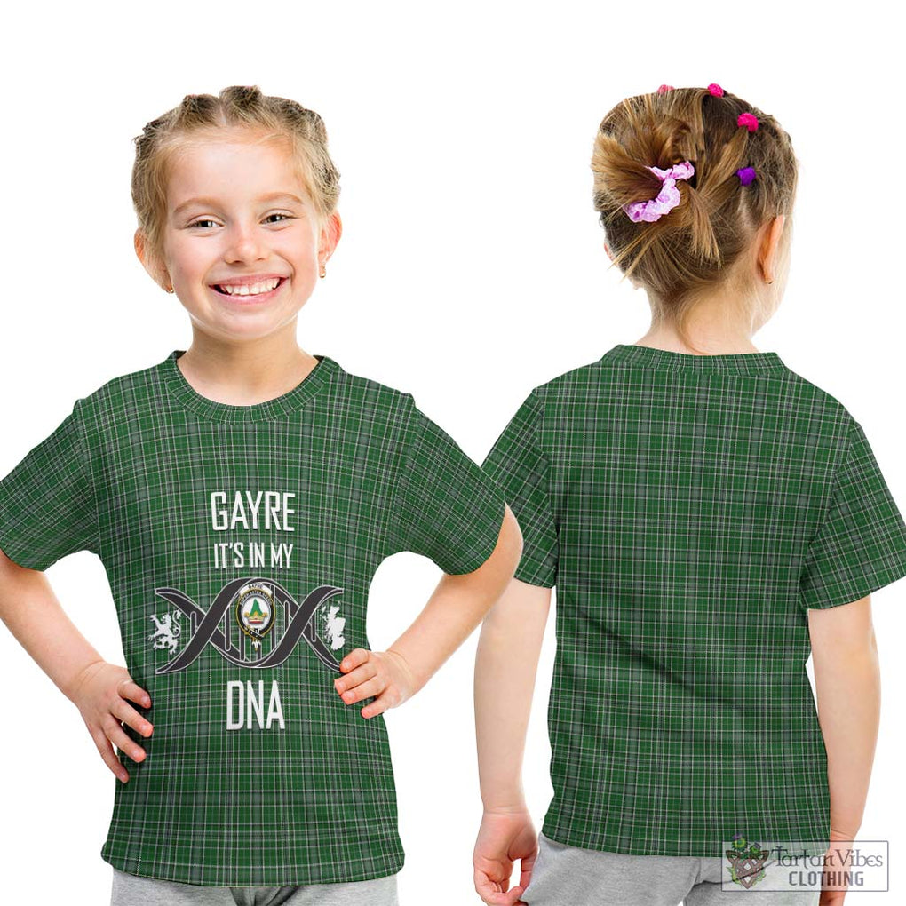 Gayre Dress Tartan Kid T-Shirt with Family Crest DNA In Me Style - Tartanvibesclothing Shop