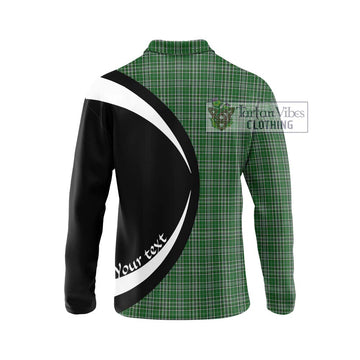 Gayre Dress Tartan Long Sleeve Polo Shirt with Family Crest Circle Style