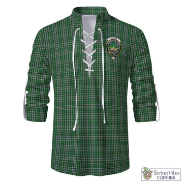 Gayre Dress Tartan Men's Scottish Traditional Jacobite Ghillie Kilt Shirt with Family Crest