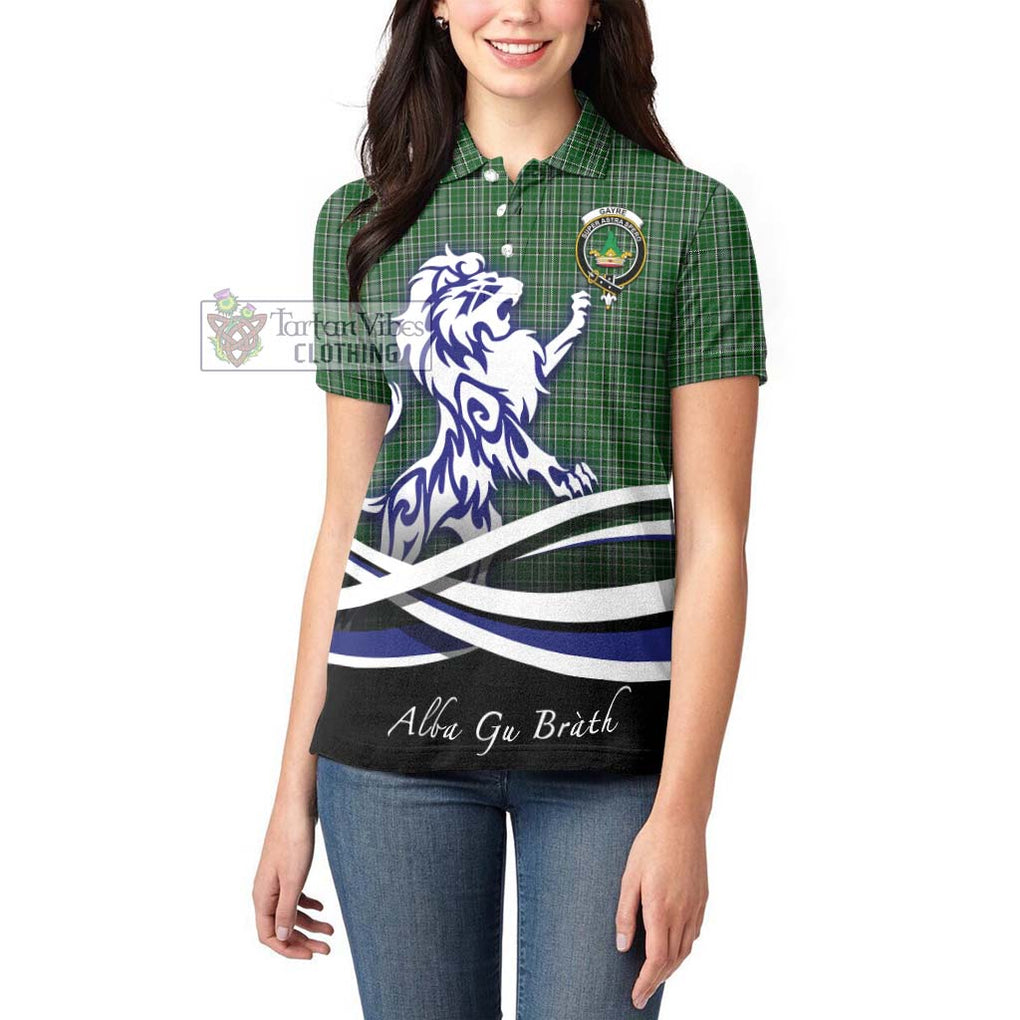 Gayre Dress Tartan Women's Polo Shirt with Alba Gu Brath Regal Lion Emblem - Tartanvibesclothing Shop