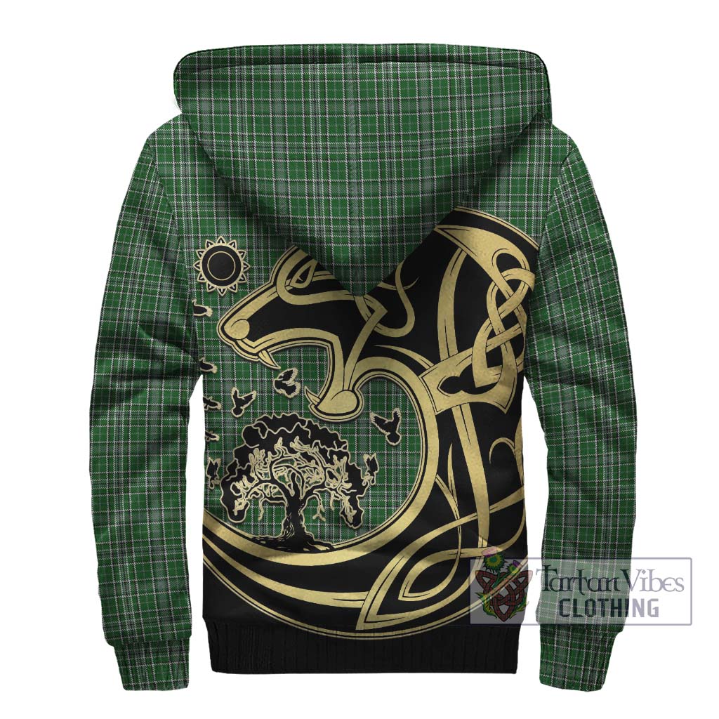 Tartan Vibes Clothing Gayre Dress Tartan Sherpa Hoodie with Family Crest Celtic Wolf Style