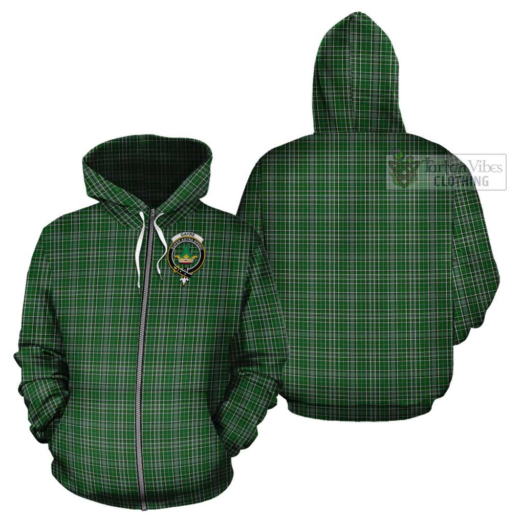 Gayre Dress Tartan Cotton Hoodie with Family Crest Zip Hoodie - Tartan Vibes Clothing