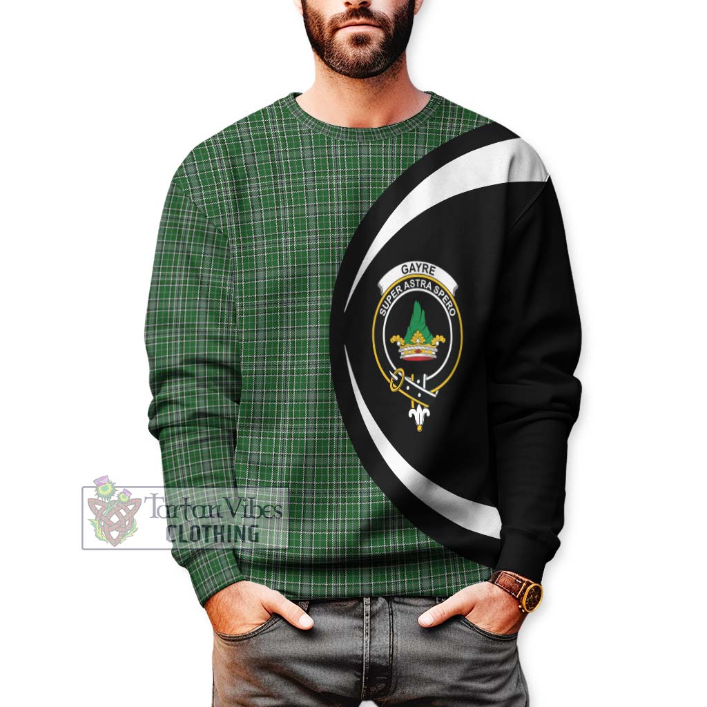 Gayre Dress Tartan Sweatshirt with Family Crest Circle Style - Tartan Vibes Clothing