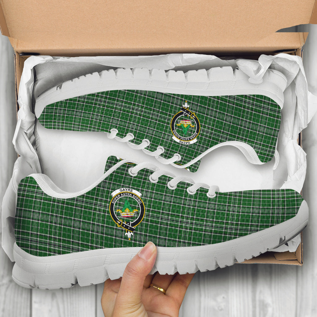 Gayre Dress Tartan Sneakers with Family Crest - Tartan Vibes Clothing