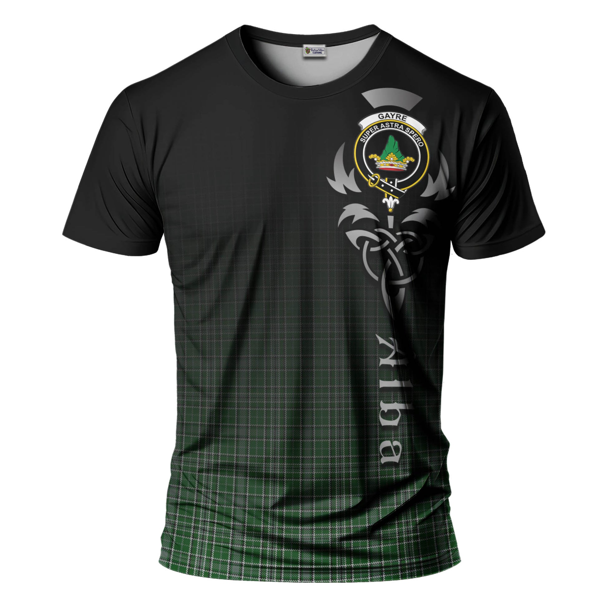 Tartan Vibes Clothing Gayre Dress Tartan T-Shirt Featuring Alba Gu Brath Family Crest Celtic Inspired