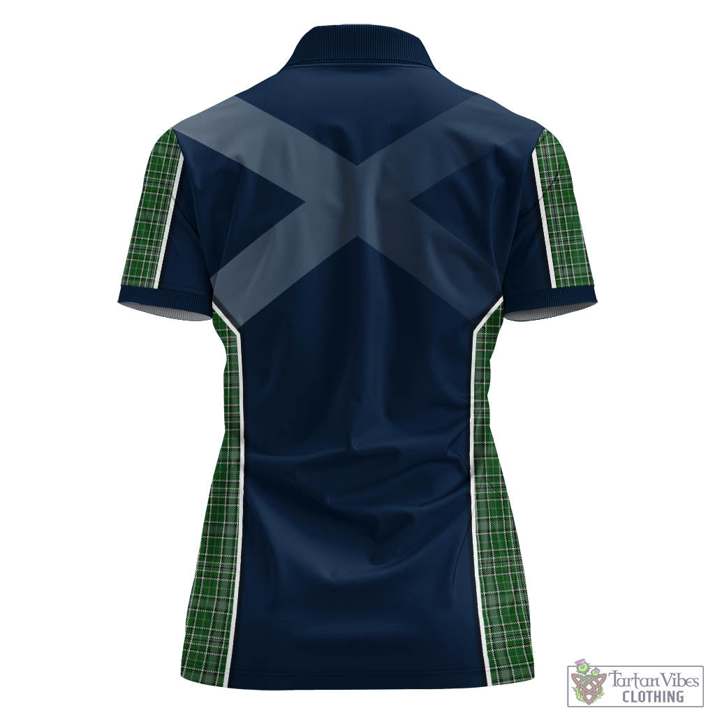 Tartan Vibes Clothing Gayre Dress Tartan Women's Polo Shirt with Family Crest and Scottish Thistle Vibes Sport Style