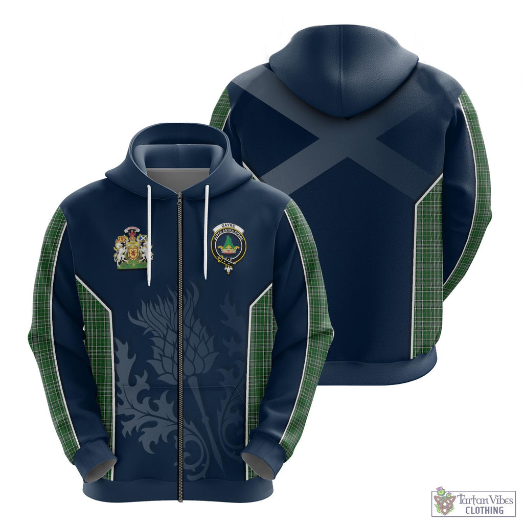 Tartan Vibes Clothing Gayre Dress Tartan Hoodie with Family Crest and Scottish Thistle Vibes Sport Style