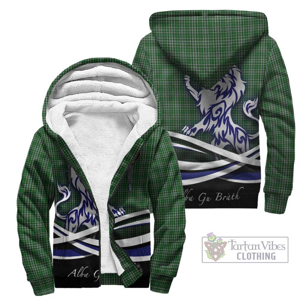 Gayre Dress Tartan Sherpa Hoodie with Alba Gu Brath Regal Lion Emblem Unisex - Tartanvibesclothing Shop