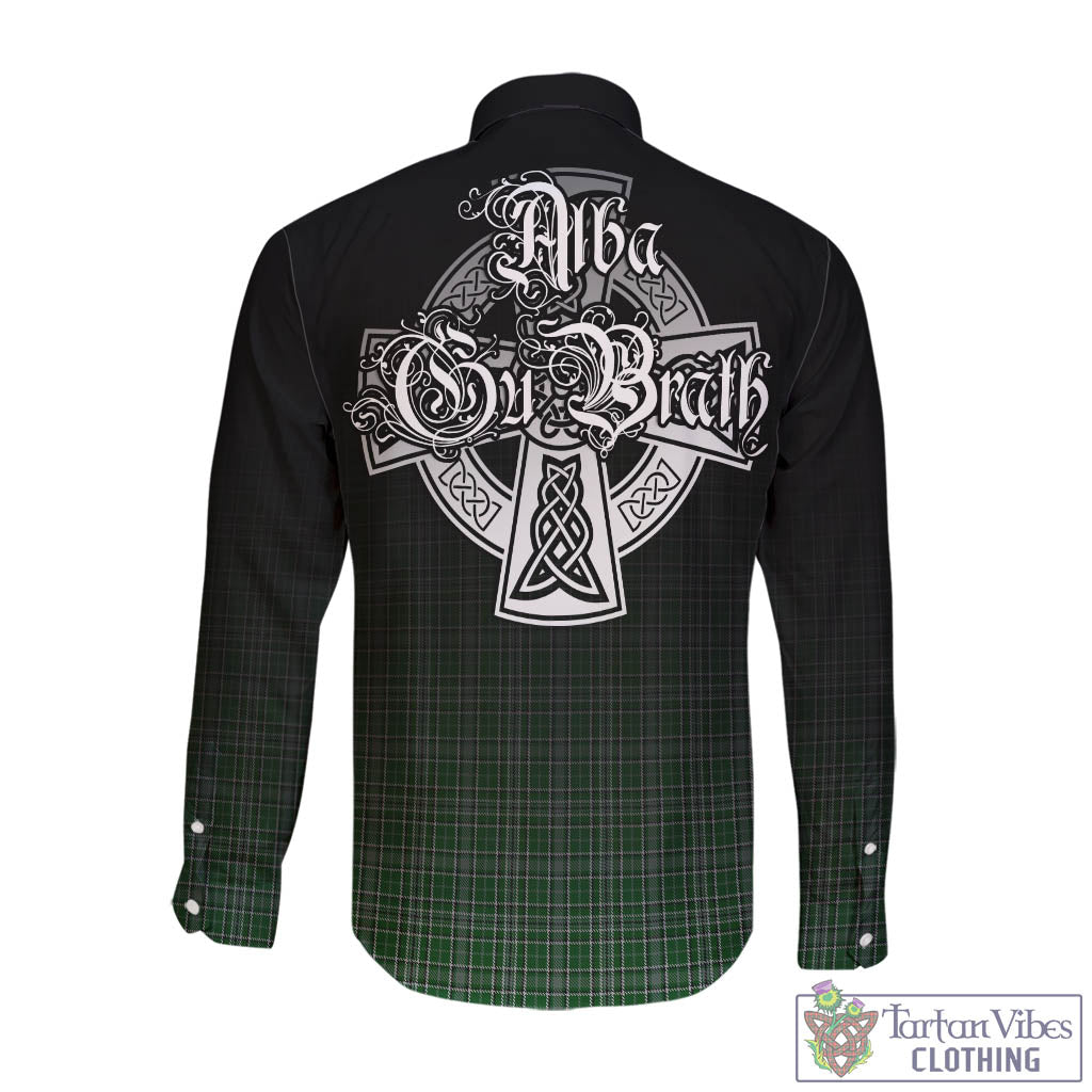 Tartan Vibes Clothing Gayre Dress Tartan Long Sleeve Button Up Featuring Alba Gu Brath Family Crest Celtic Inspired