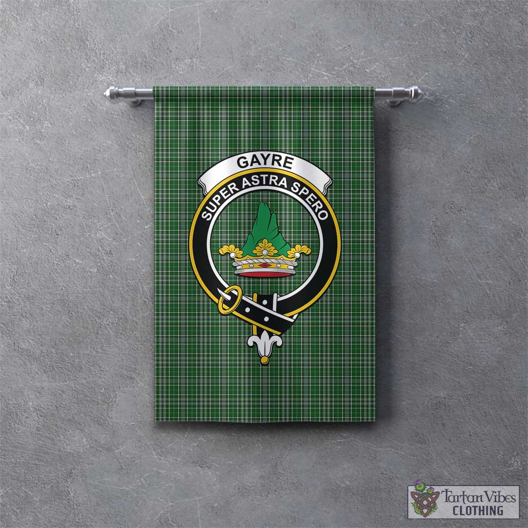 Tartan Vibes Clothing Gayre Dress Tartan Gonfalon, Tartan Banner with Family Crest