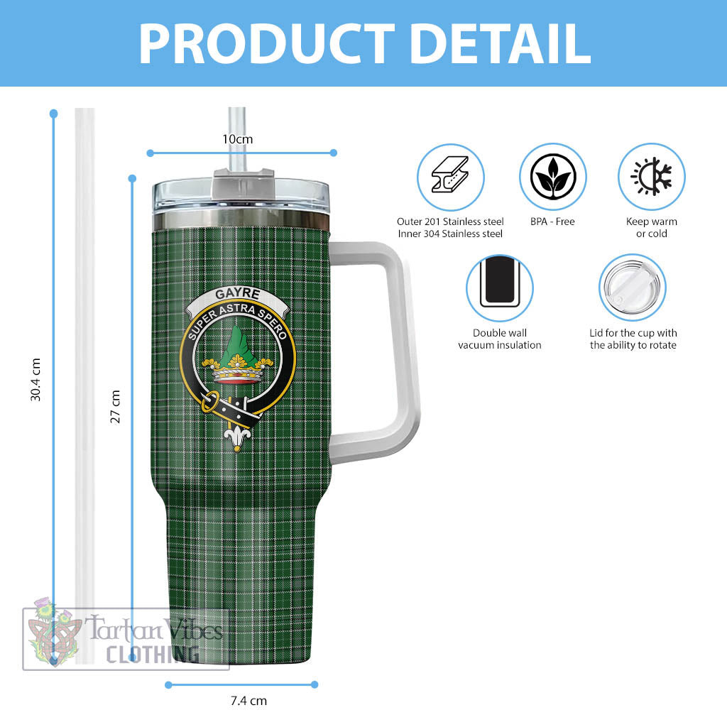 Tartan Vibes Clothing Gayre Dress Tartan and Family Crest Tumbler with Handle