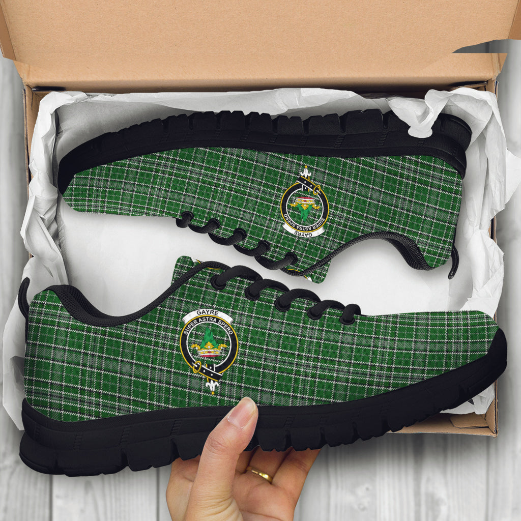 Gayre Dress Tartan Sneakers with Family Crest - Tartan Vibes Clothing